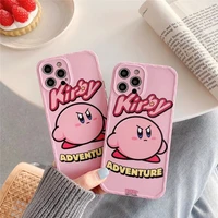 japanese cartoon kirby for girls phone cases for iphone 13 12 11 pro max mini xr xs max x 78plus 2022 anti drop soft cover gift
