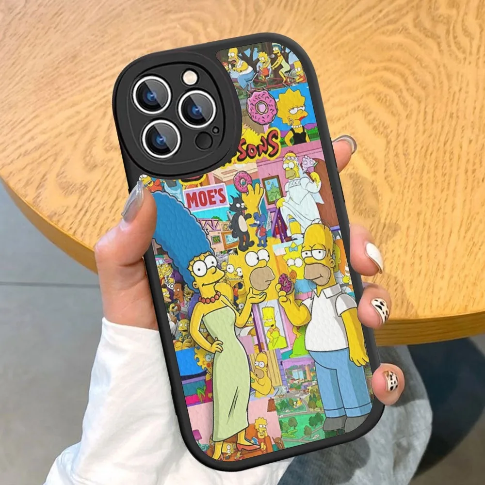 Чехол для телефона Cartoon Homer S-Simpson из жесткой кожи iPhone 16 15 14 13 12 Mini 11 Pro Max Xs X Xr 7 8 Plus Fundas