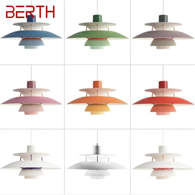 BERTH скандинавский креативный подвесной светильник современные красочные