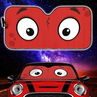 red slight surprised cartoon eyes car auto sunshades