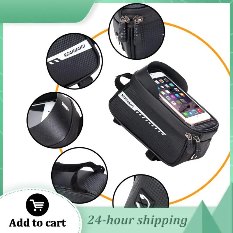 

1/2/3/5pcs Bike Bag Frame Front Tube Cycling Bag Waterproof 6.5inch Bicycle Phone Case Holder Touchscreen Bag Bike Accessories