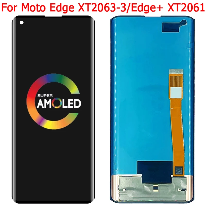 Original Moto Edge+ LCD For Motorola Edge Plus LCD Display With Frame 6.7