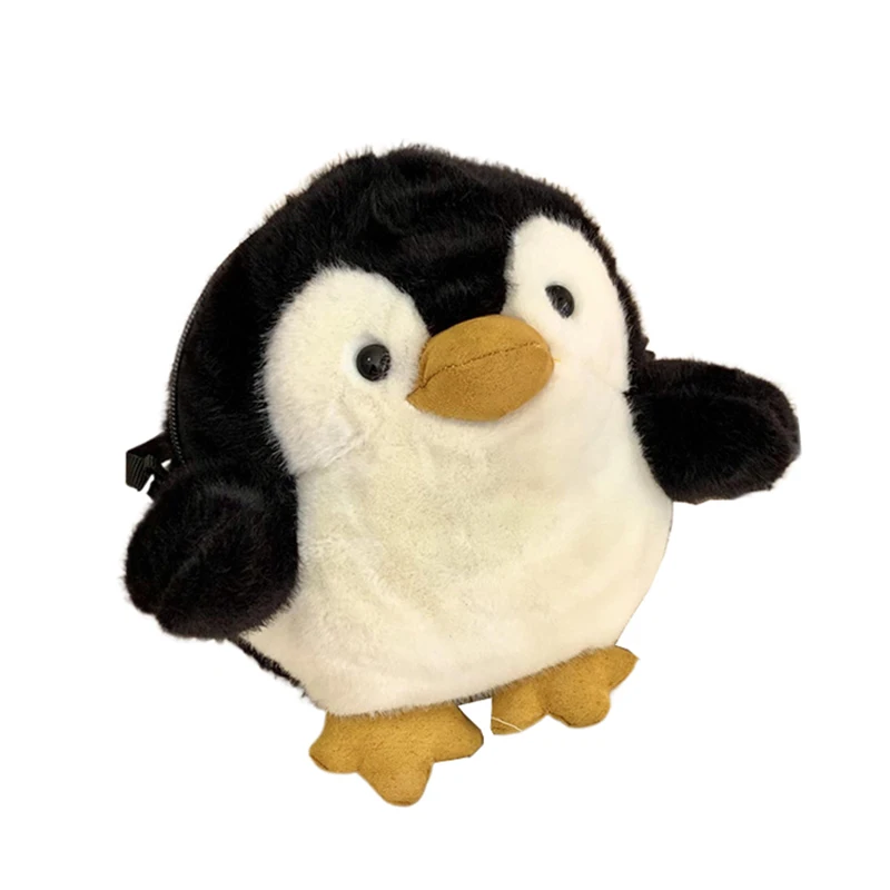Cartoon Creative Penguin Plush Messenger Bag Cute Versatile Crossbody For Women Girls Fashion Kawaii Casual Doll Gifts