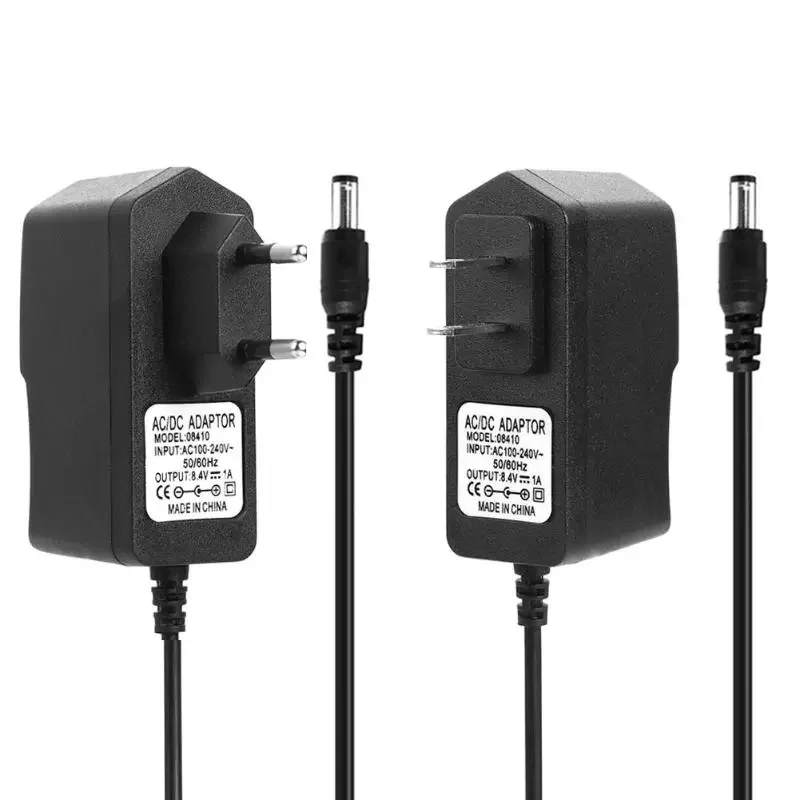 

DC 8.4V 1A/4.2V 1A/21V 2A/16.8V 1A/8.4V 2A/12.6V 1A/8.4V 2A 18650 Lithium Battery Charger Adapters Power Charging Adapter