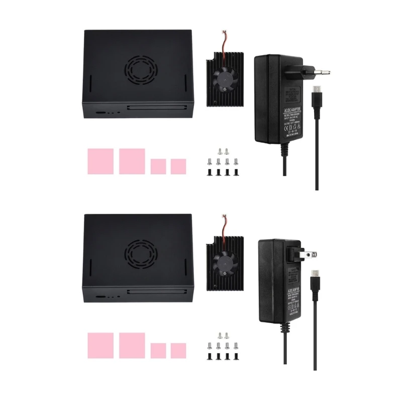 

Metal Case With Heat Dissipation Fan Heatsink Host Cover for VisionFive2