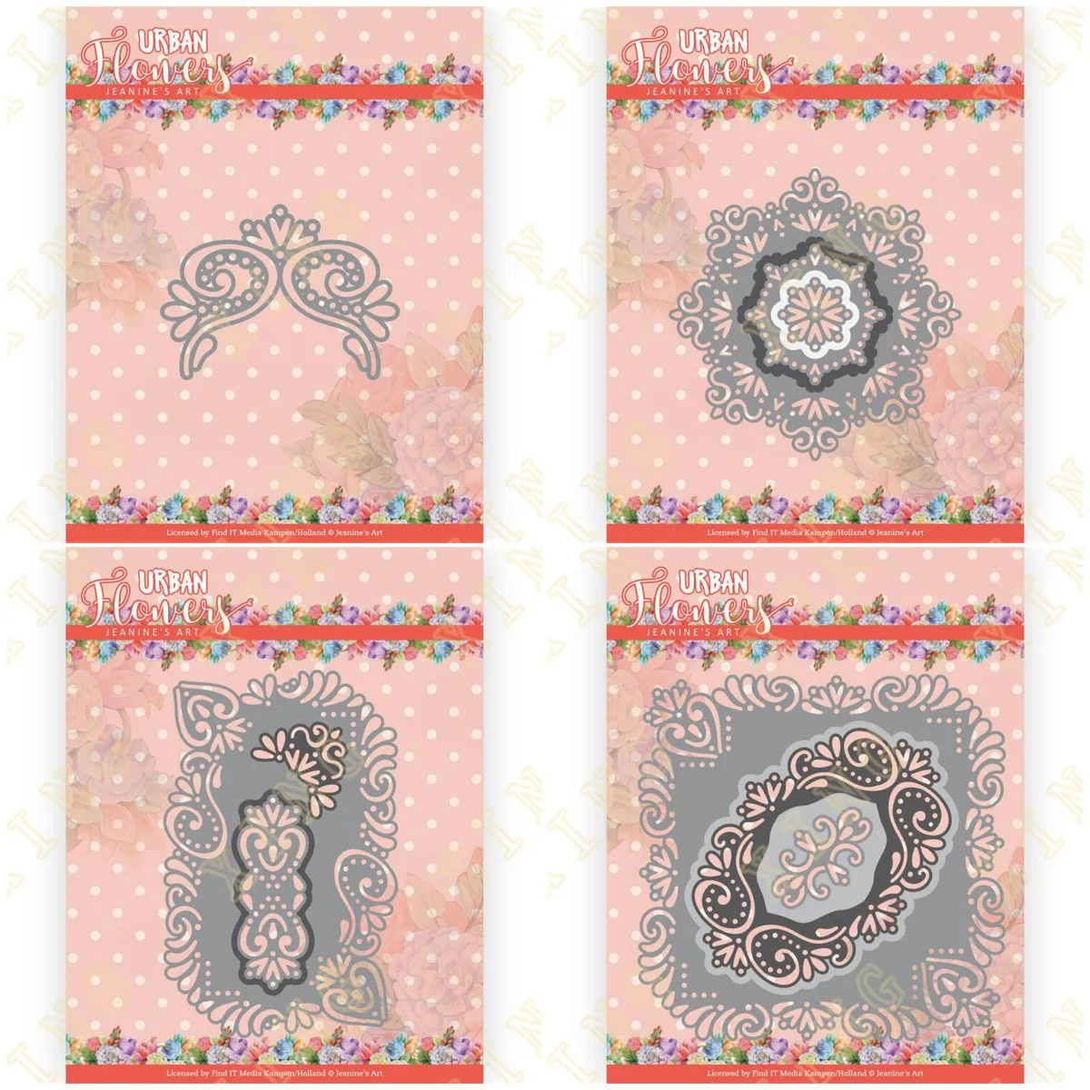 

Urban Flowers Doily Rectangle Square Newest Metal Cutting Dies Making Christmas Scrapbooking Greeting Card Decorative Embossing