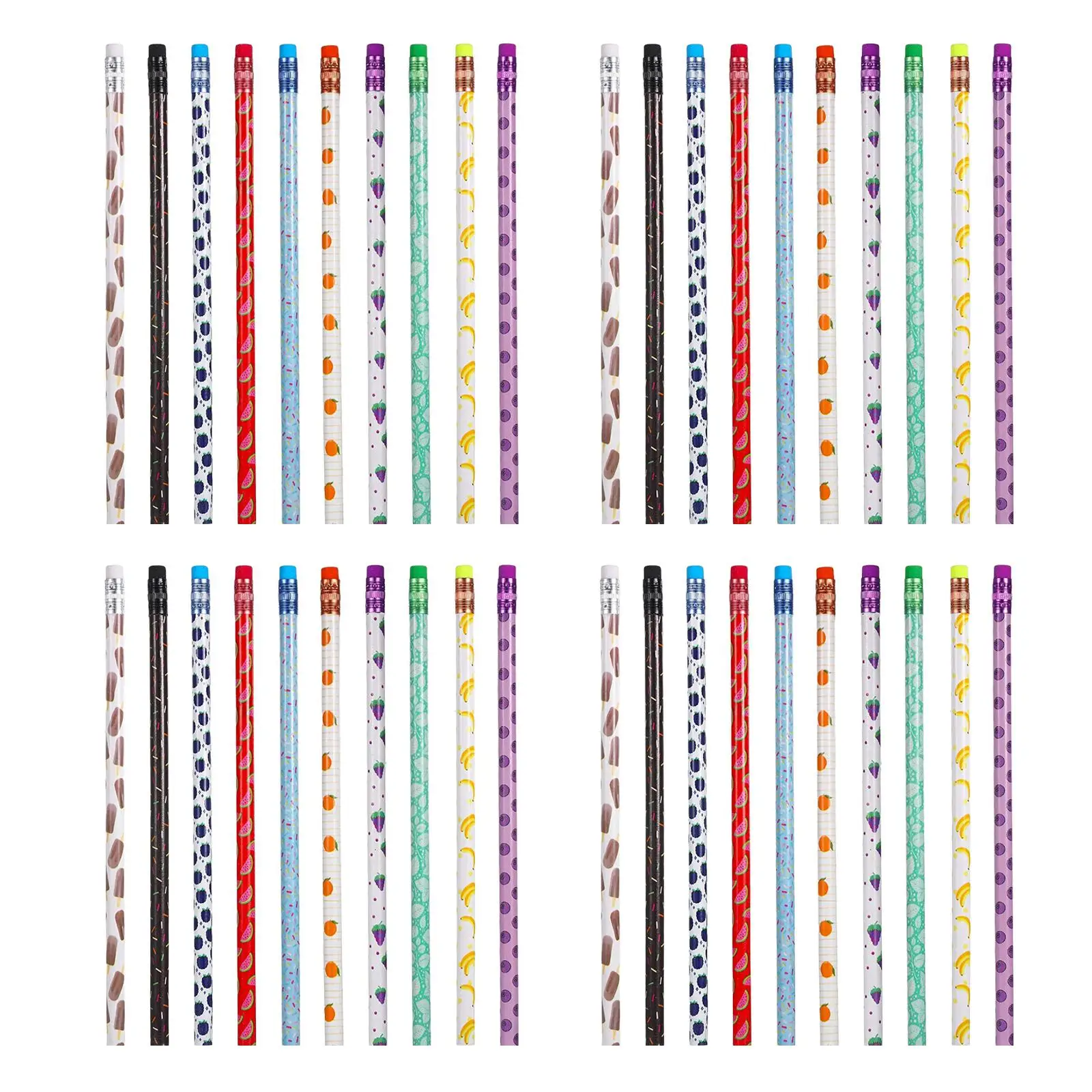 

40Pcs Scented Pencils Pencil Cylinder Wood Pencils HB Pencils for Stationery Student Art Drawing Reward Supplies