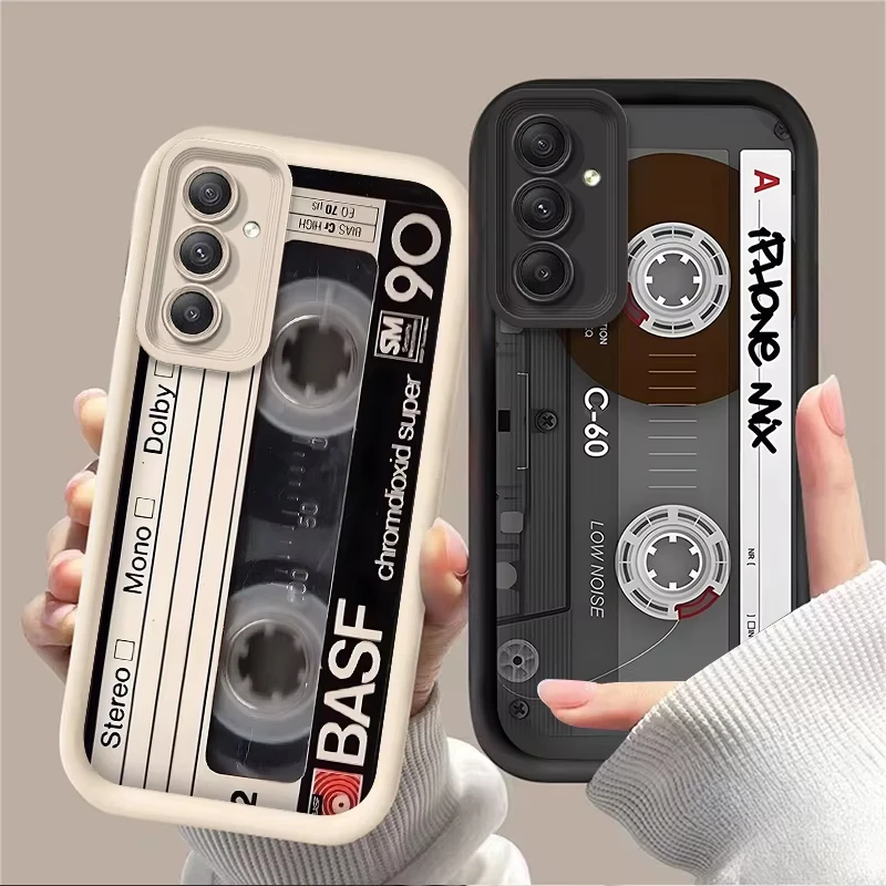Фото Чехол для телефона Creative Audio Tape Pattern для Samsung Galaxy A14 A155G S21 S22 S23 S24 S25 FE Plus Ultra A25 A35 A52 A53 A54 A55 5G №2