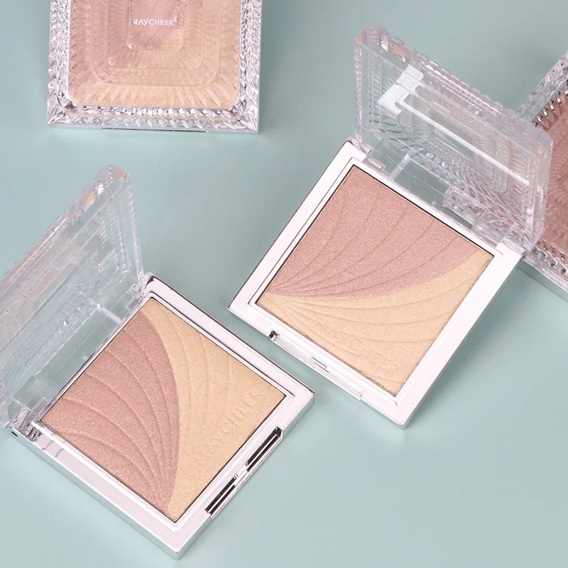 

2 Colors 3D Highlighter Powder Glitter Highlighters Palette Makeup Glow Face Contour Shimmer Illuminator Highlight Cosmetics