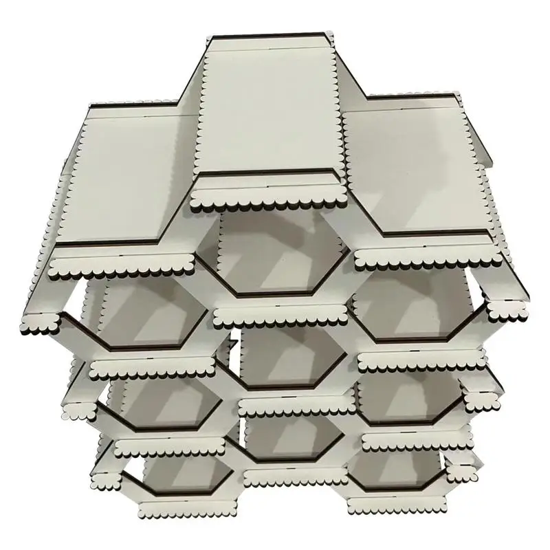 

Wooden Honeycomb Rack Large Capacity Rack Detachable Honeycomb Shelf Space Saving Wooden Stand With Several Compartments For
