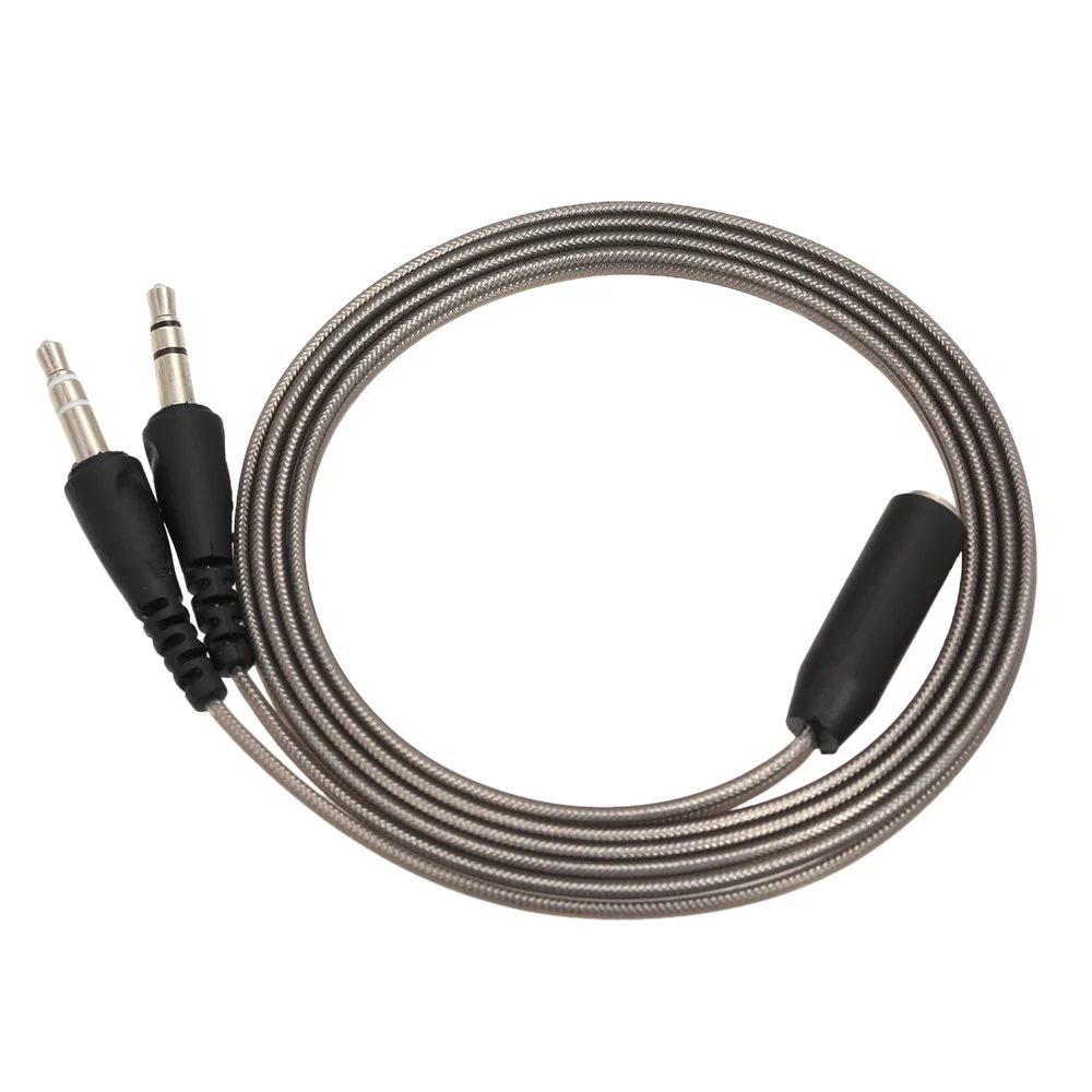 

3.5mm Audio Y Splitter Cable 1 Female to 2 Male Converter Earphone Microphone Cord Adapter for Headphone to Desktop Lap