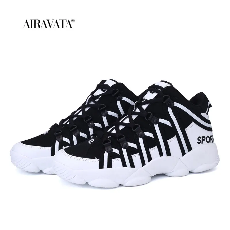 Couples Sneakers Lace-up Basketball Shoes Medium Cut Sport Shoes Women Men Breathable Walking Sneakers Round Toe Stability