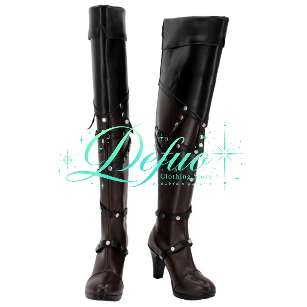Фото Костюм Йеннефер из «Дикого охоты» для ролевых игр, женские черные туфли на шпильке, аксессуар для Хэллоуина и фестивалей №1