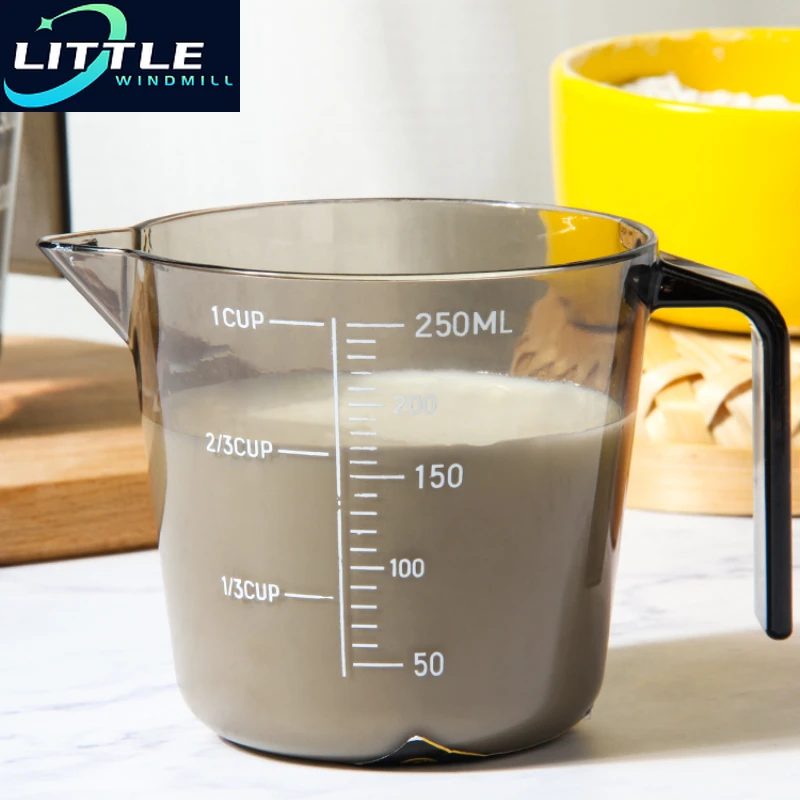 

250/500/1000ml Premium Clear Plastic Graduated Measuring Cup Pour Spout Without Handle Kitchen Tool