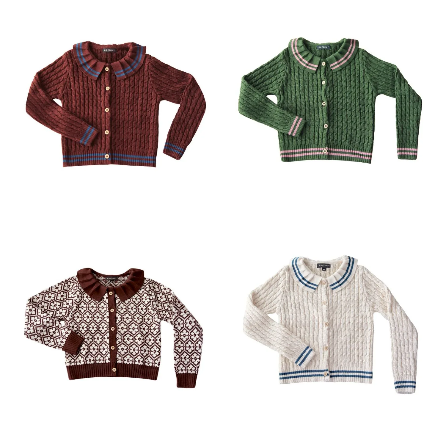 

Kids Clothes Girls Knitted Sweaters 2021 Christmas Women Winter Baby Crockid Cardigan Outwear Coat Toddler Children's Clothings