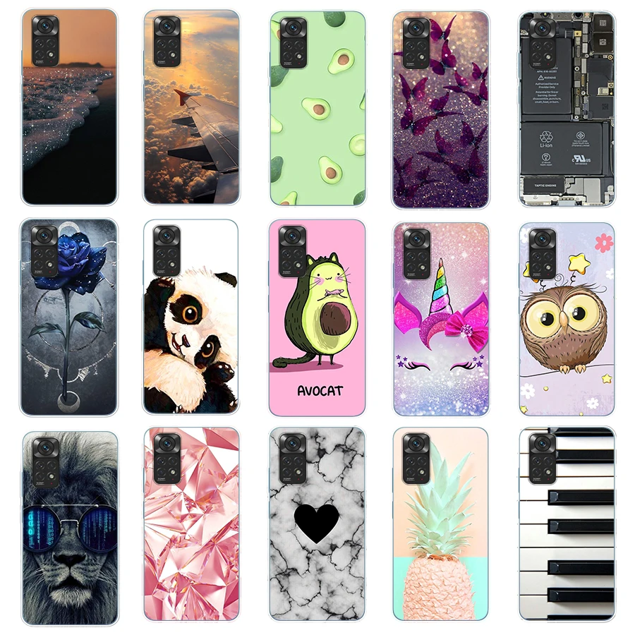 

Silicone Case for Xiaomi redmi note 11 pro Case Soft TPU phone Back protecive Cover Case Capa coque shell