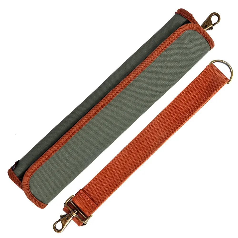 Canvas Leather Golf Clubs Carrier Driving Range Holster Range Bag Strap Pack Green