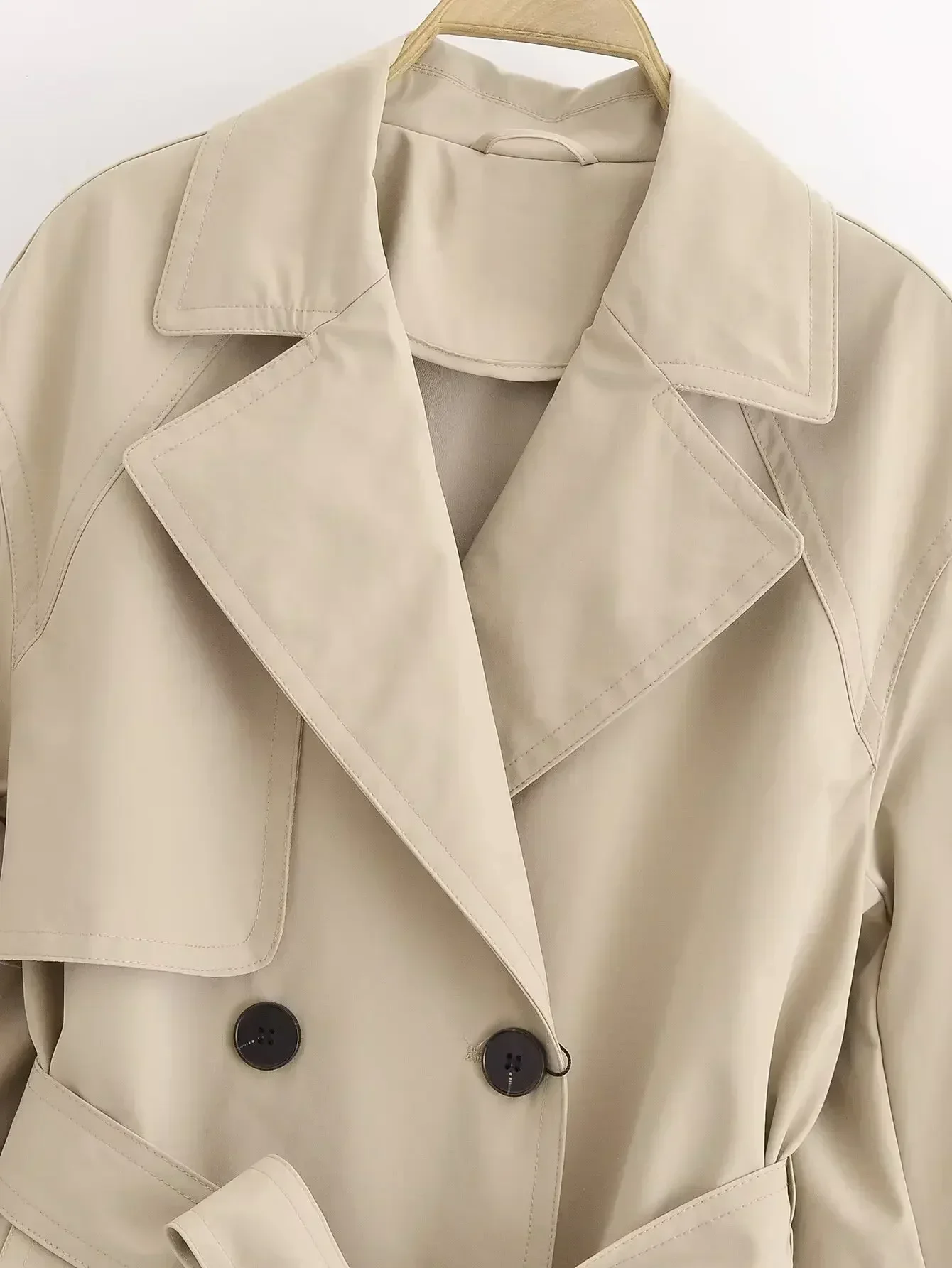 Женское новое модное украшение на пояс повседневное двубортное ветровка с