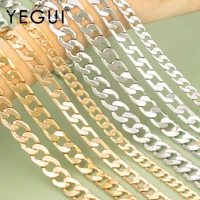 yegui c159diy chain18k gold plated0 3micronscopper metalrhodium platedcharmsdiy bracelet necklacejewelry making1mlot