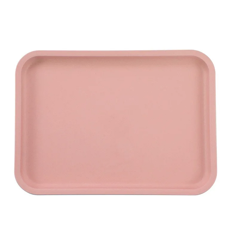 

Simple Solid Color Square Tray for Jewelry Tray Dessert Storage Plate One Person Dining Plate