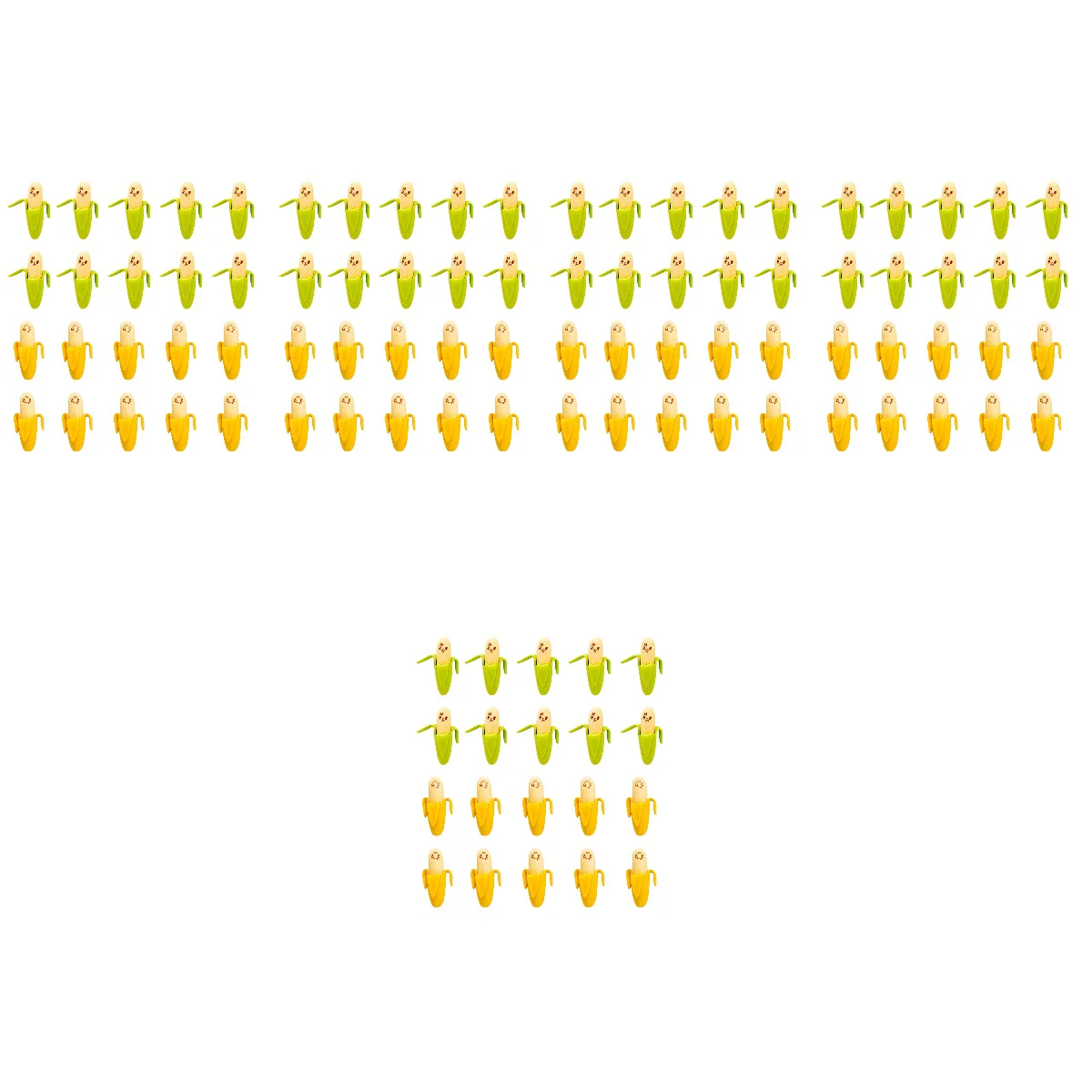 

200 pcs Cartoon Fruits Designed Erasers Banana Erasers for Students School Prizes