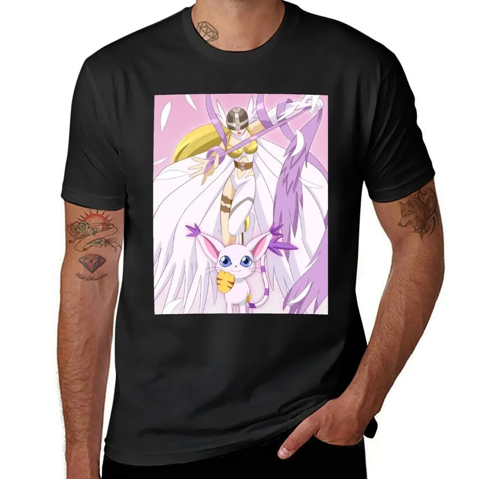 Мужская футболка с принтом Angewomon быстросохнущая для баскетбола