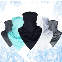 1pc outdoor cycling breathable ice silk neck cover face bandana windproof dust neck cool scarf wrap sports neckwear headband