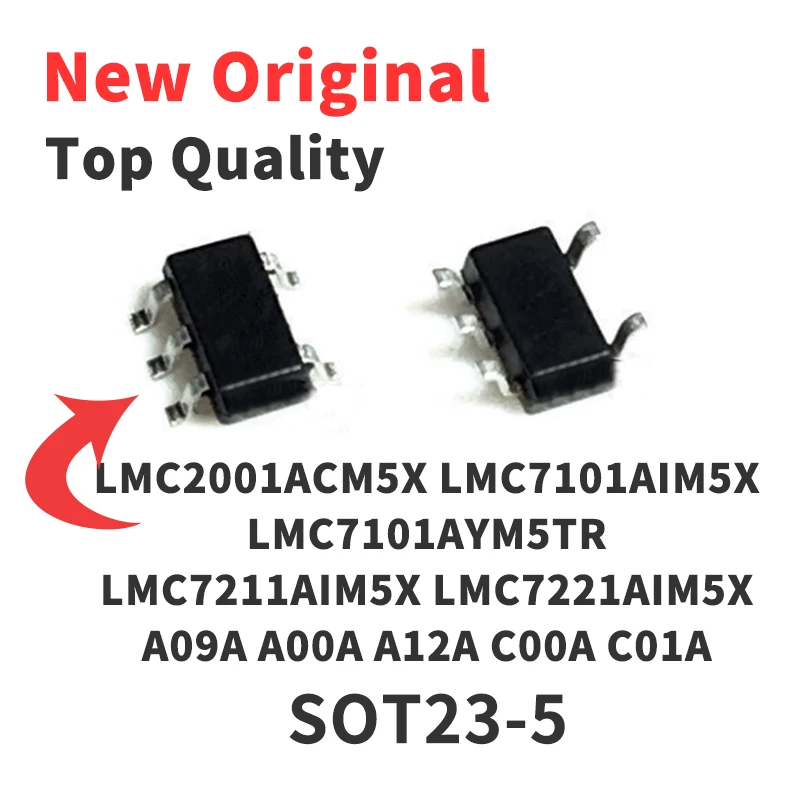 

10 шт., LMC2001ACM5X LMC7101AIM5X LMC7101AYM5TR LMC7211AIM5X LMC7221AIM5X Silkscreen A09A A00A A12A C00A C01A, электронная микросхема