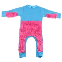 newborn boys girls clothes long sleeve crawling jumpsuit infant cleaning mop suit costume bodysuit