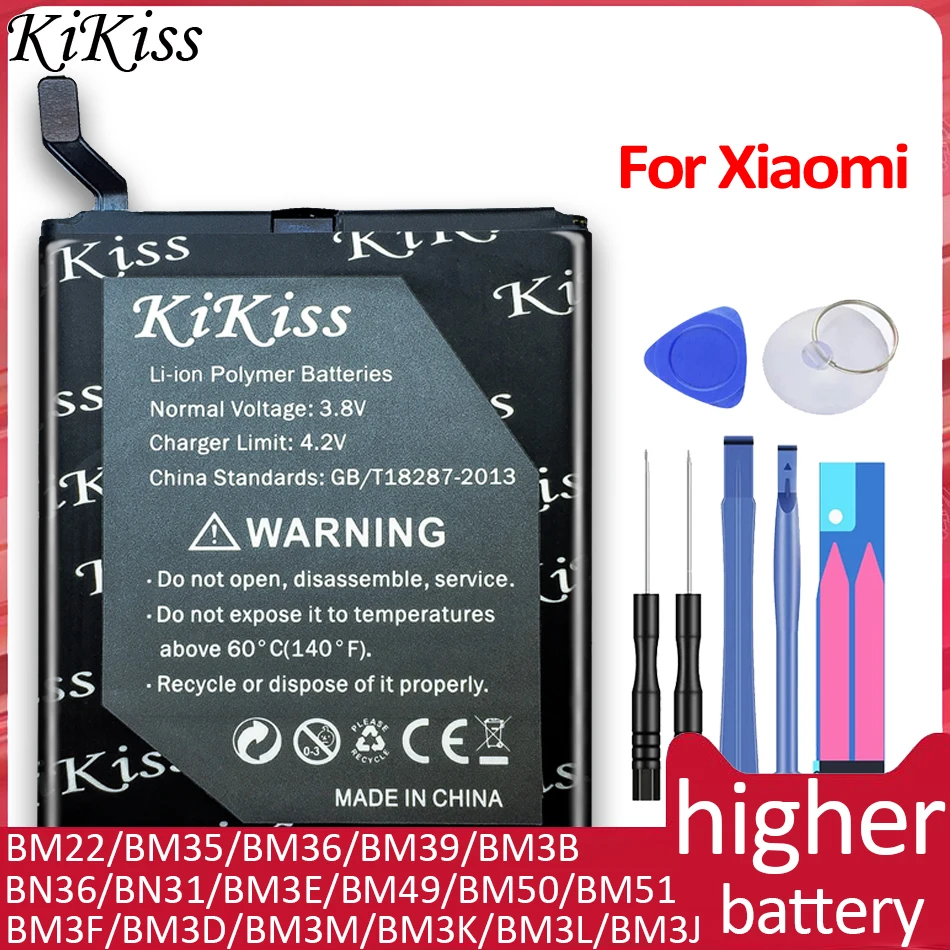 

Battery for Xiaomi Redmi 3S 4A 5 5 Plus 6A 6 pro note 2 4 5 5A 7 8 pro 4X Mi 4C 5 5S 6 8 9 Mix2 3 MAX 2 3 mi5 Batteries