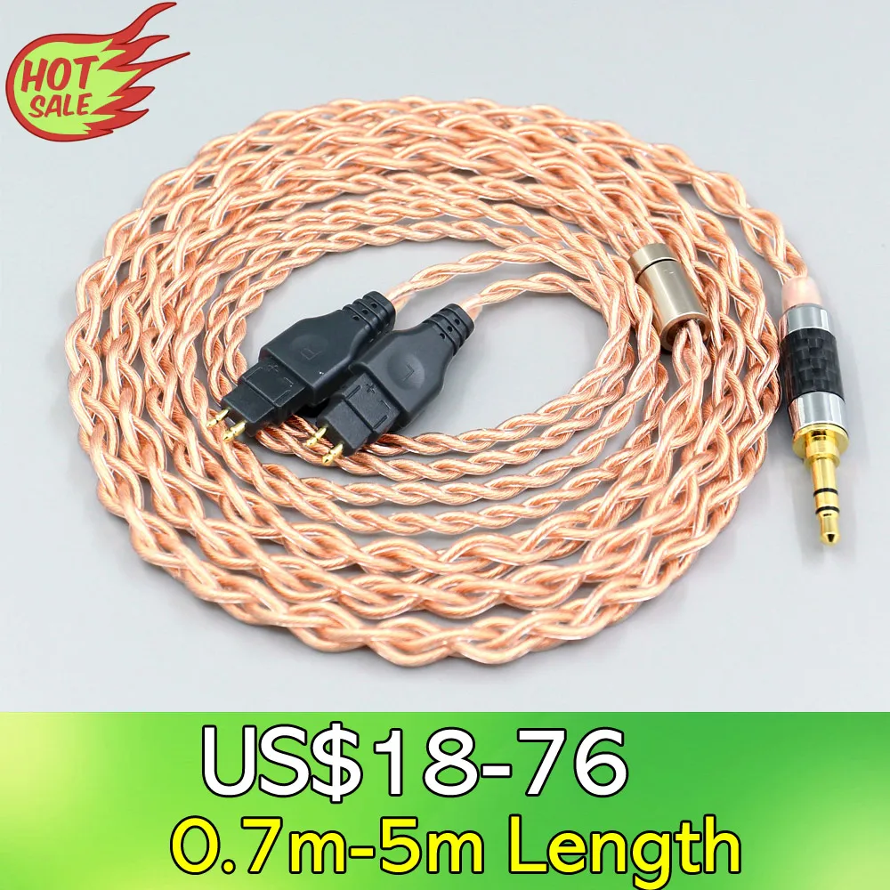 4 Core 1.7mm Litz HiFi-OFC Earphone Braided Cable For Sennheiser HD580 HD600 HD650 HDxxx HD660S HD58x HD6xx LN008073