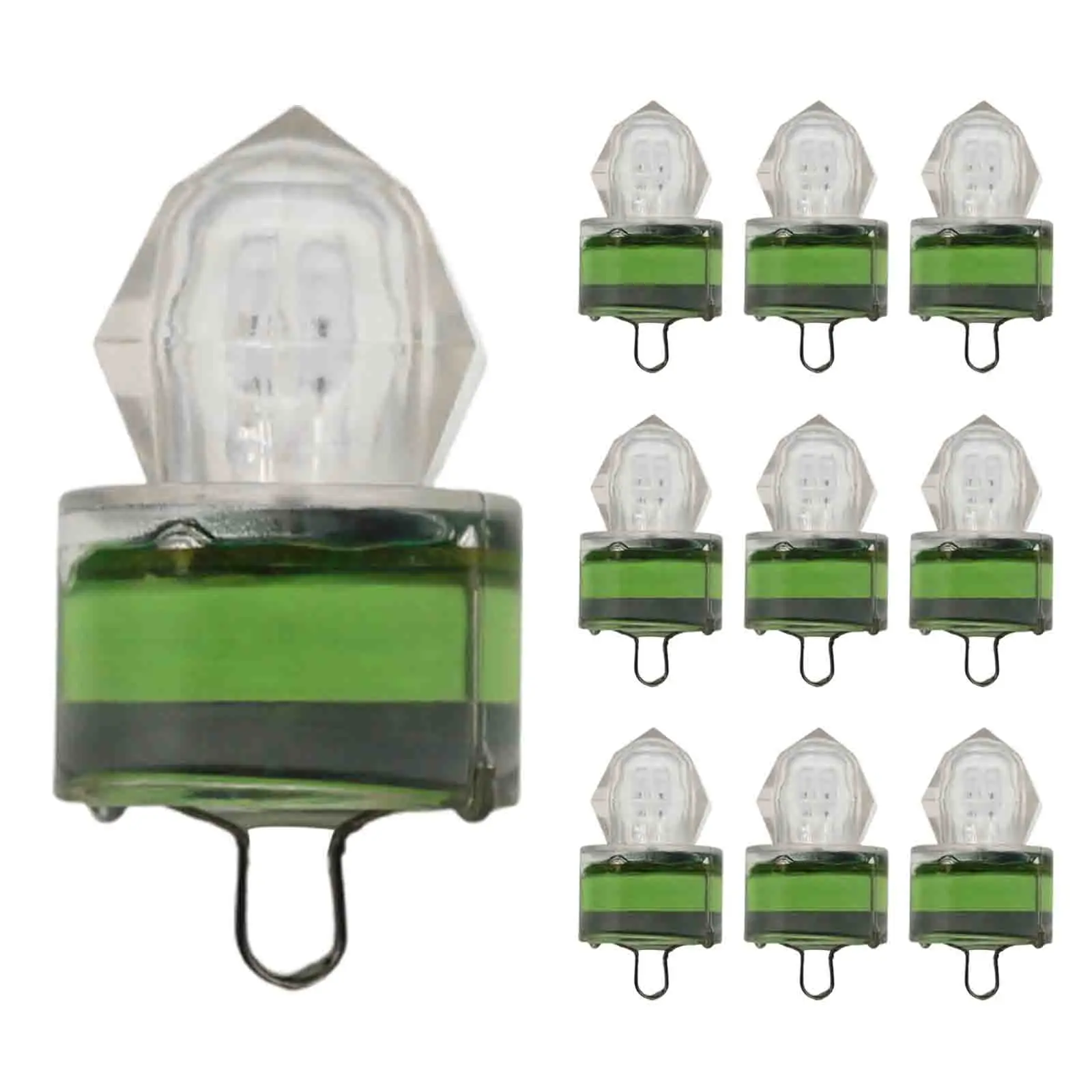 

10pcs LED Waterproof Fishing Colorful ABS Bait Light LED Deep Drop Underwater Underwater Fish Lure Light Fast Fish Gathering