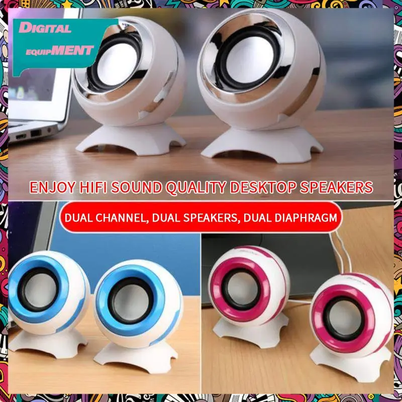

Bass Horns Powerful Speaker Wired Mini Computer Speakers Usb Aux Audio Multimedia Loudspeaker For Laptop Desktop Phone