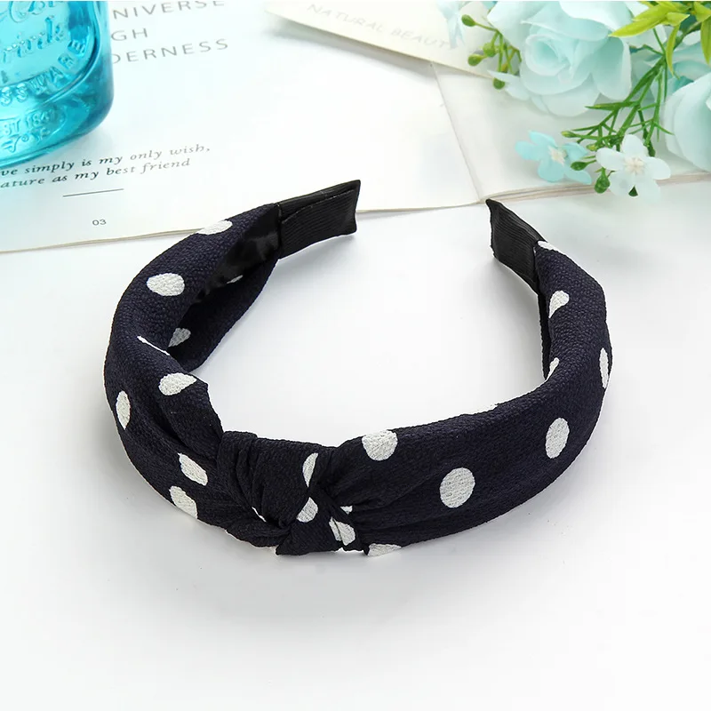 

Женская Ретро-повязка на голову в горошек