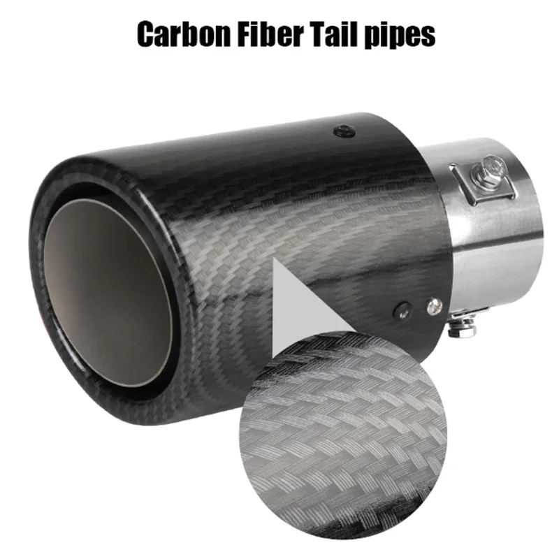 Блестящий декоративный глушитель для автомобиля универсальный из углеродного