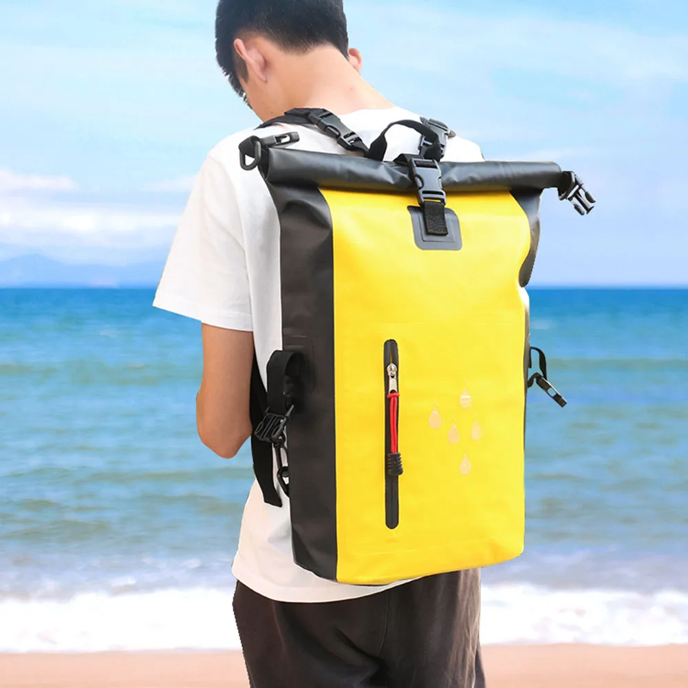 25L Waterproof Outdoor Waterproof Backpack Multifunctional Riding Swimming Beach Rafting Storage Bag Large Capacity Backpack