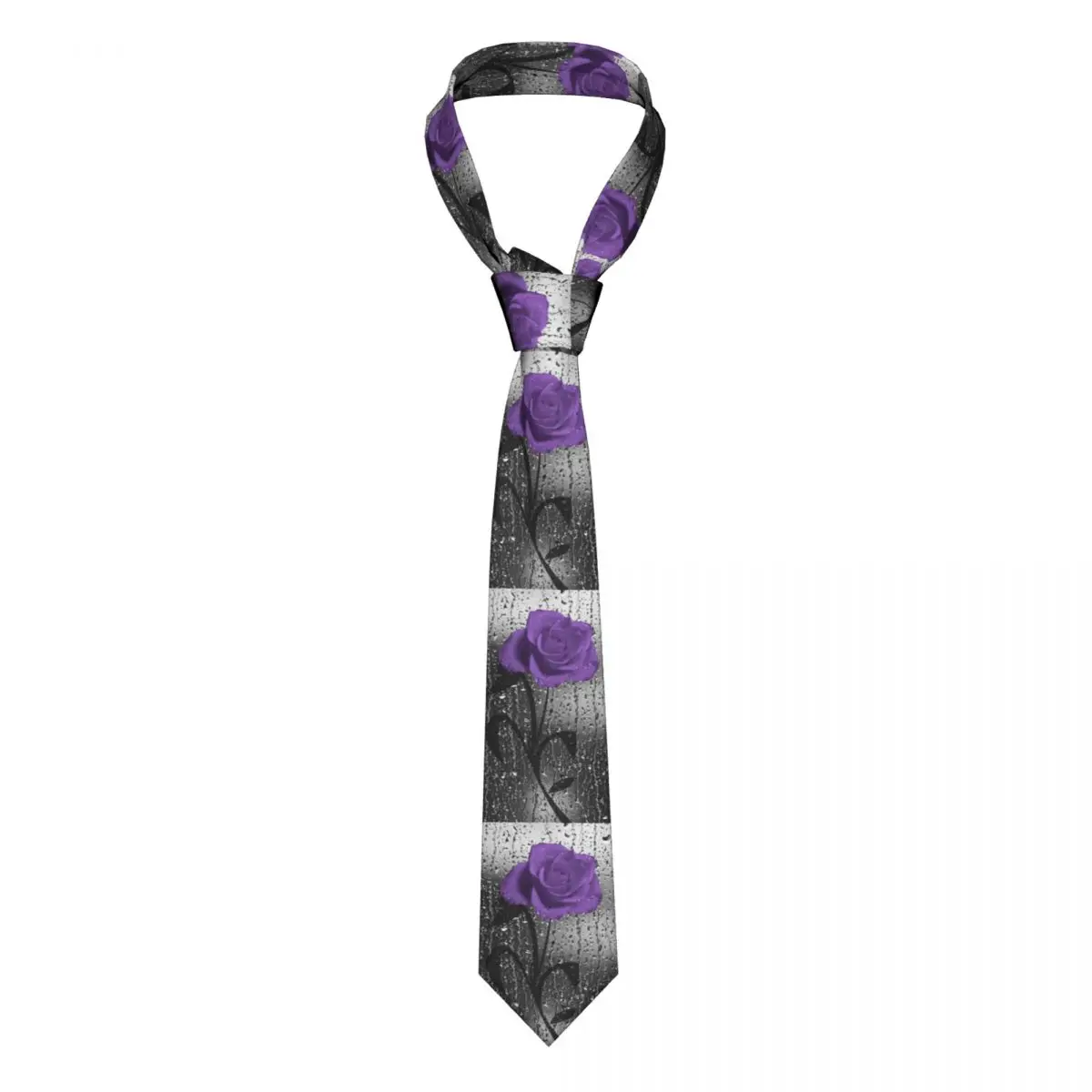

Rose Flower Necktie Unisex Polyester 8 cm Nature Neck Tie for Men Casual Classic Daily Wear Gravatas Wedding Accessories Party