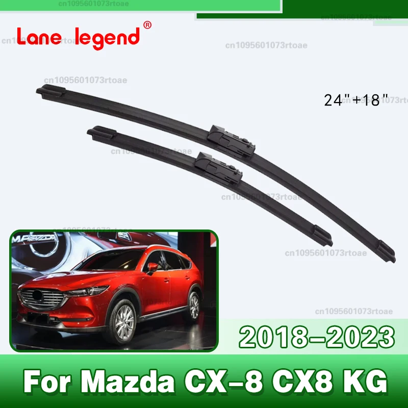 Фото Для Mazda CX-8 (KG) 2018-2023: Передние щетки стеклоочистителя (24+18 дюймов) №1