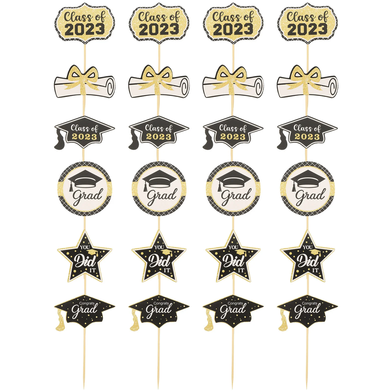 

Graduation Season Accessories Cupcake Topper 2023 Party Decor Congrats Supplies Dessert Picks Table