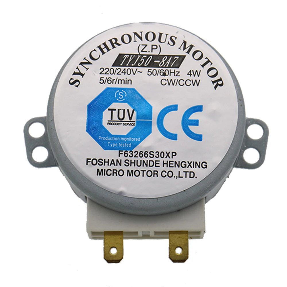 

AC 220-240V 4W 6RPM 48mm Dia Micro Synchronous Motor for Warm Air Blower 50/60Hz CW/CCW TYJ50-8A7 microwave oven tray motor