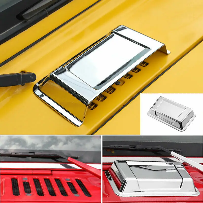 

ABS Chrome Engine Hood Air Inlet Vent Panel For Jeep Wrangler TJ 1997-2006 2nd