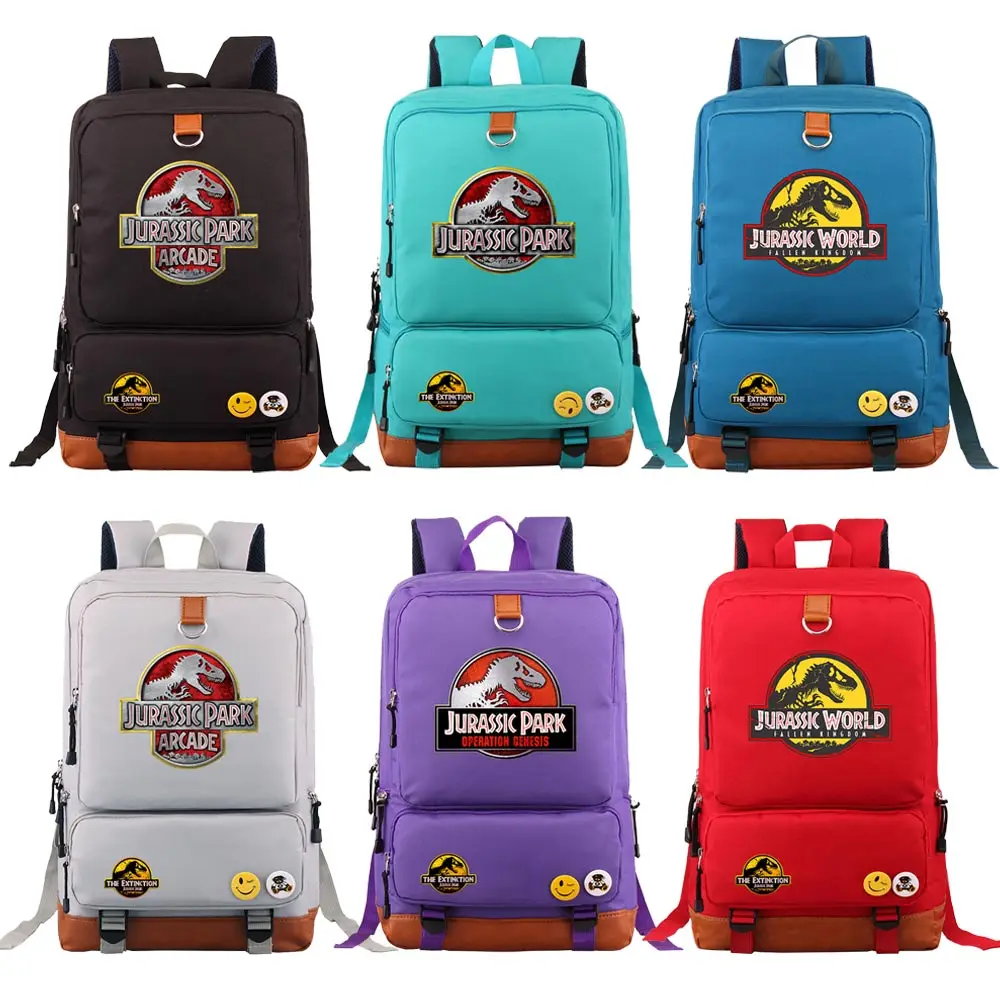 

Fashion Adventure Dinosaur Jurassic Park World Boy Girl Book School Bag Women Bagpack Teenagers Schoolbags Men Student Backpack