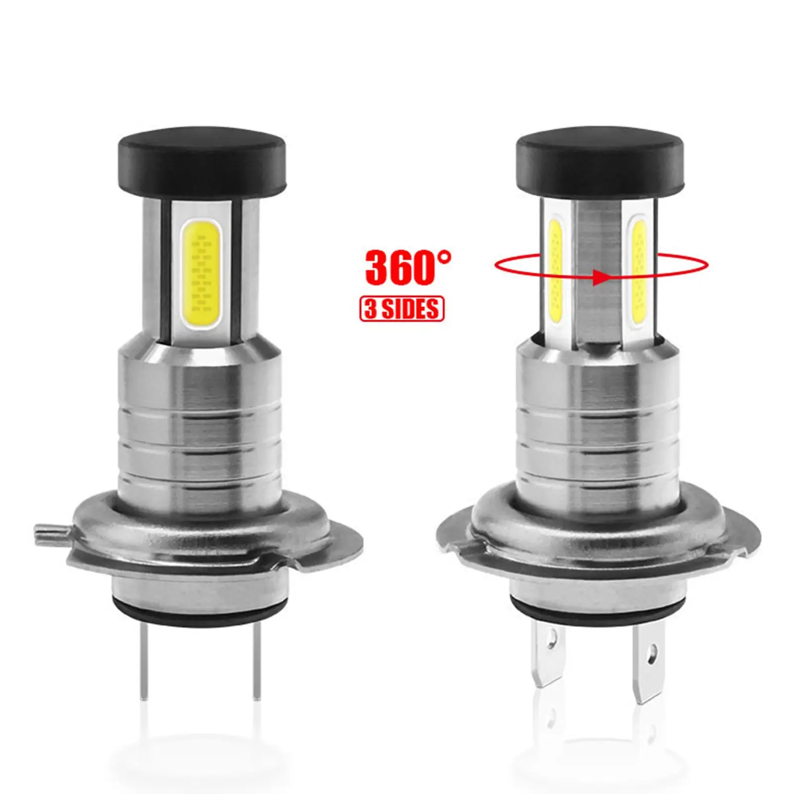 

2x Car LED Headlight Bulbs Fog Light Bulb DC9V-32V 110W 360 Degree Lighting