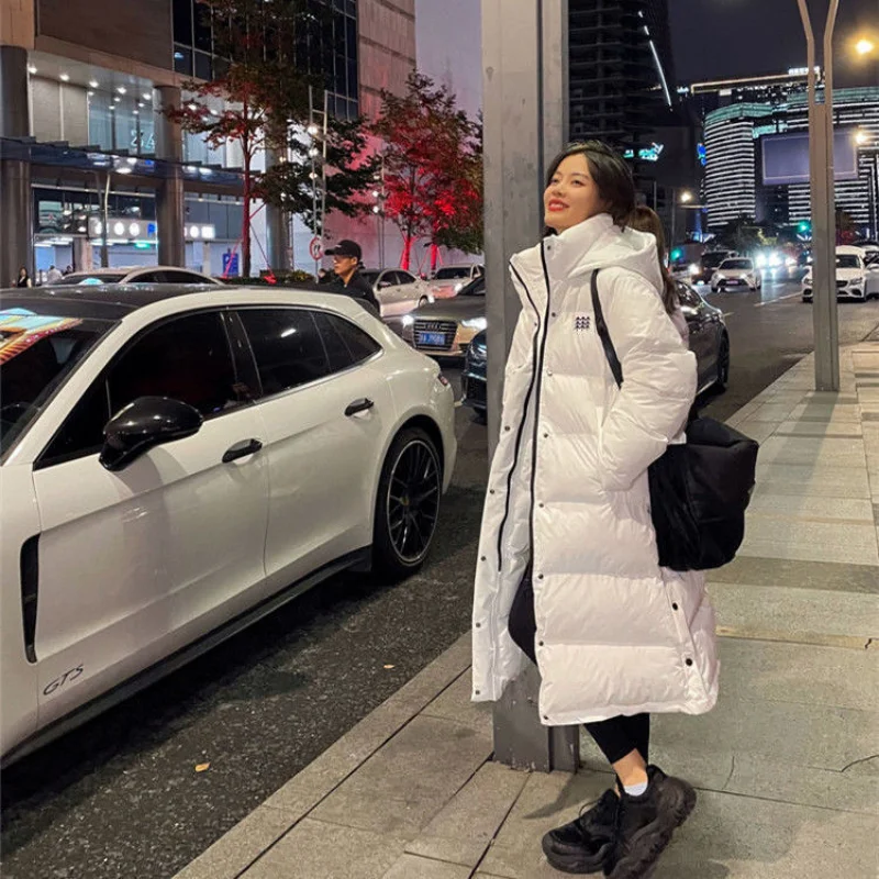 New Oversize Parkas Winter Jackets for Women Long Hooded Cotton Padded Jacket Warm Bread Coat Embroider Fashion Free Shipping