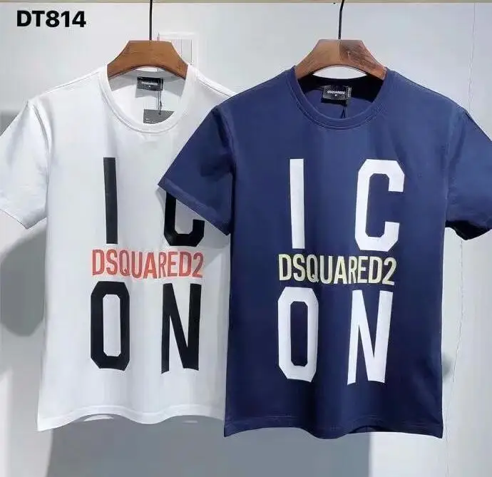 

DSQUARED2 2023 Short-sleeved T-shirt Men's Printing Fashion Trend D2 Pure Cotton Summer Youth Shirt DT814
