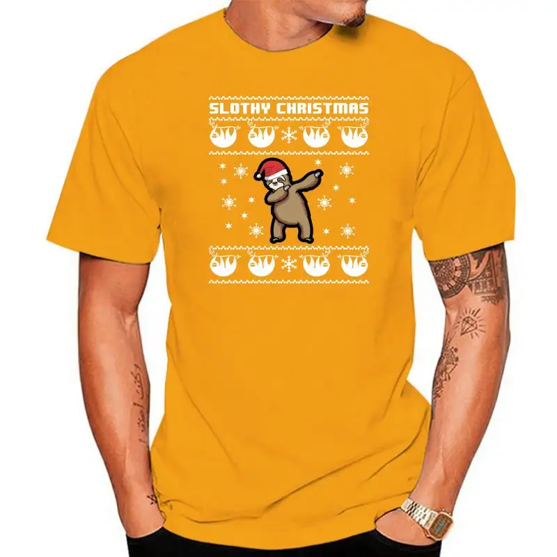 

Christmas T-Shirt Sloth Animals Xmas Festive Gift Adults & Kids Tee Top Popular Tee Shirt