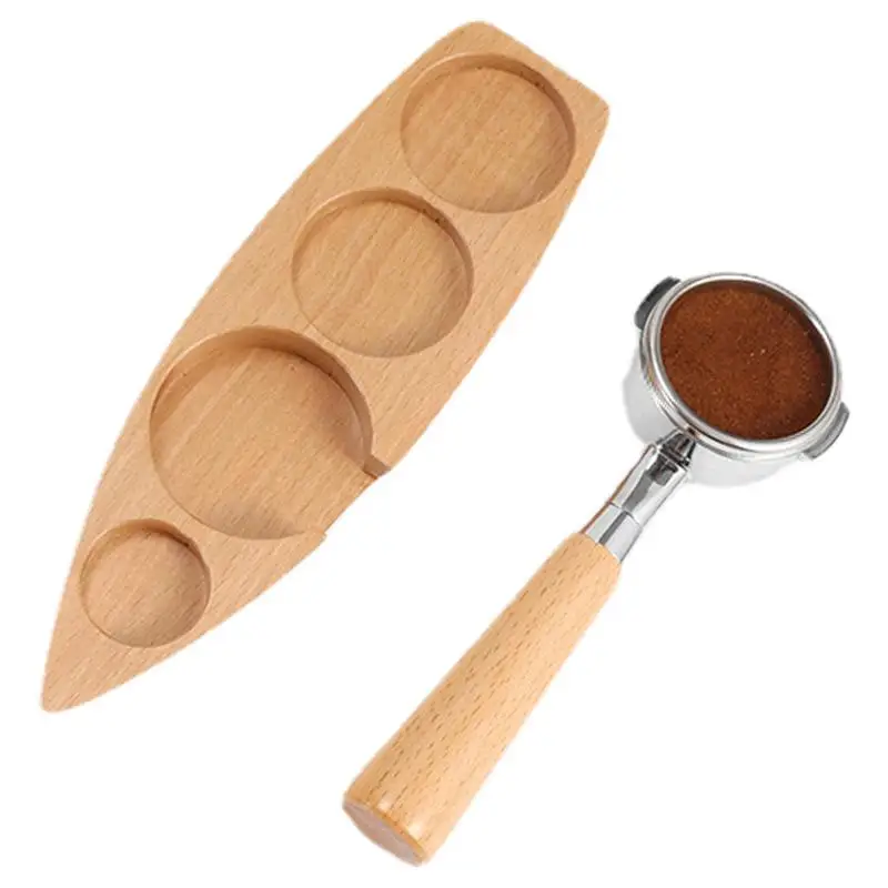 

Wooden Espresso Tamper Holder Coffee Tamper Holder For Espresso Machine Accessories Anti-Rust Durable Coffee Tamp Mat