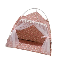 cat princess tent house small medium pet house cat nest sleeping bag pet indoor outdoor house detachable breathable all seasons