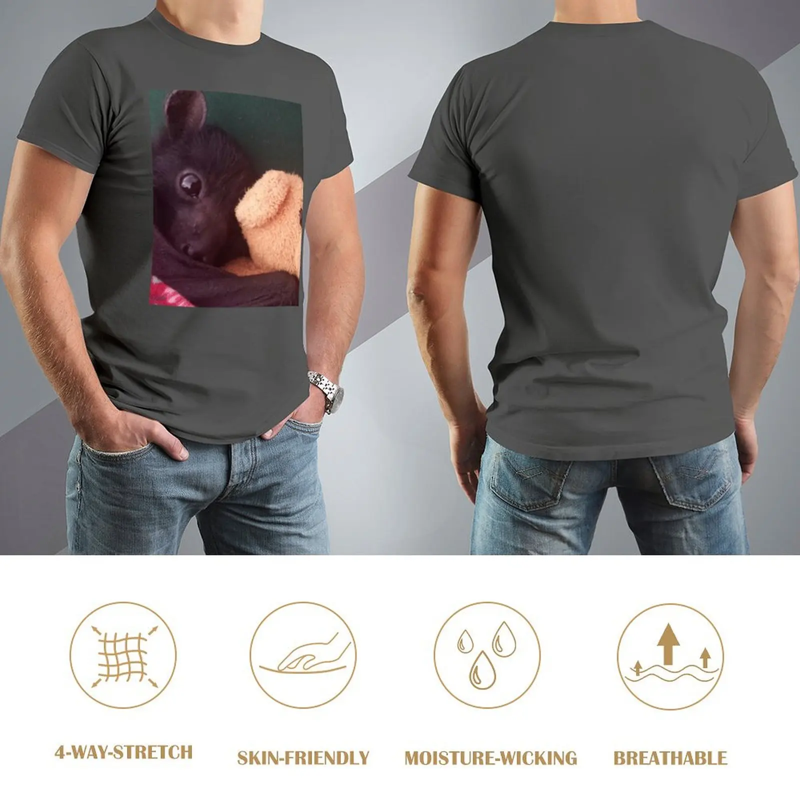 Эльгрия и ее плюшевый мишка. Футболка для мальчиков с животным принтом большая