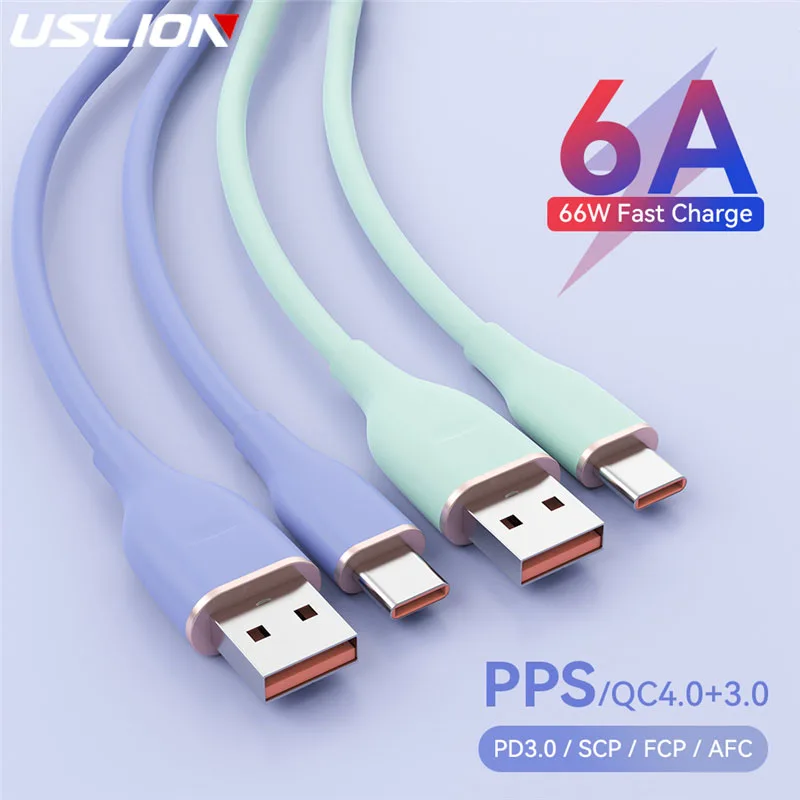 

Кабель USB Type-C, 6 А, 66 Вт, для Samsung S21, S20, Huawei P40, Xiaomi Mi 10